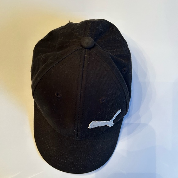 Puma Girls Black Adjustable Youth Size Baseball Cap with Glittered Puma Logo - Picture 2 of 5